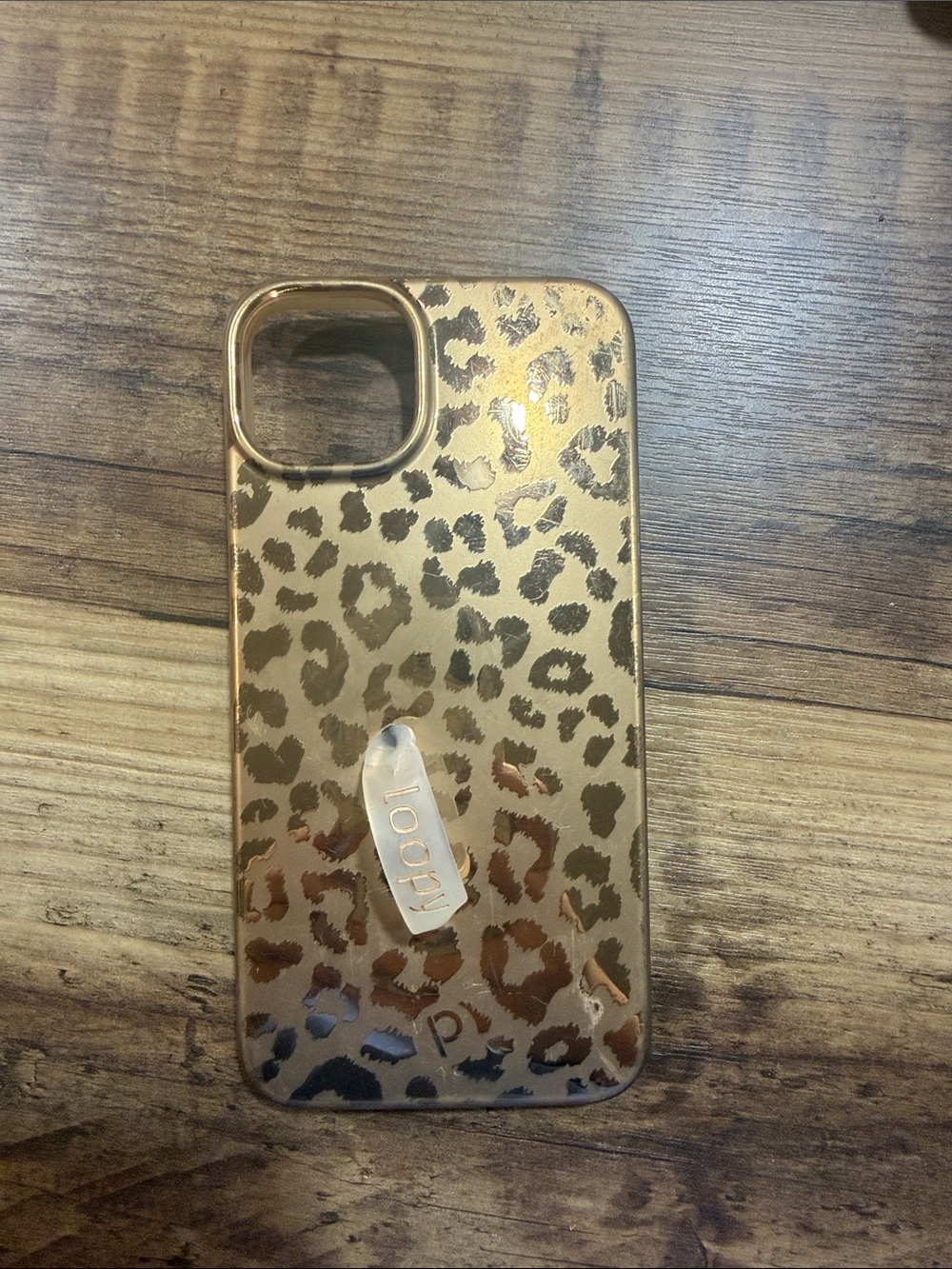 Loopy Case Gold Leopard Print Phone Case